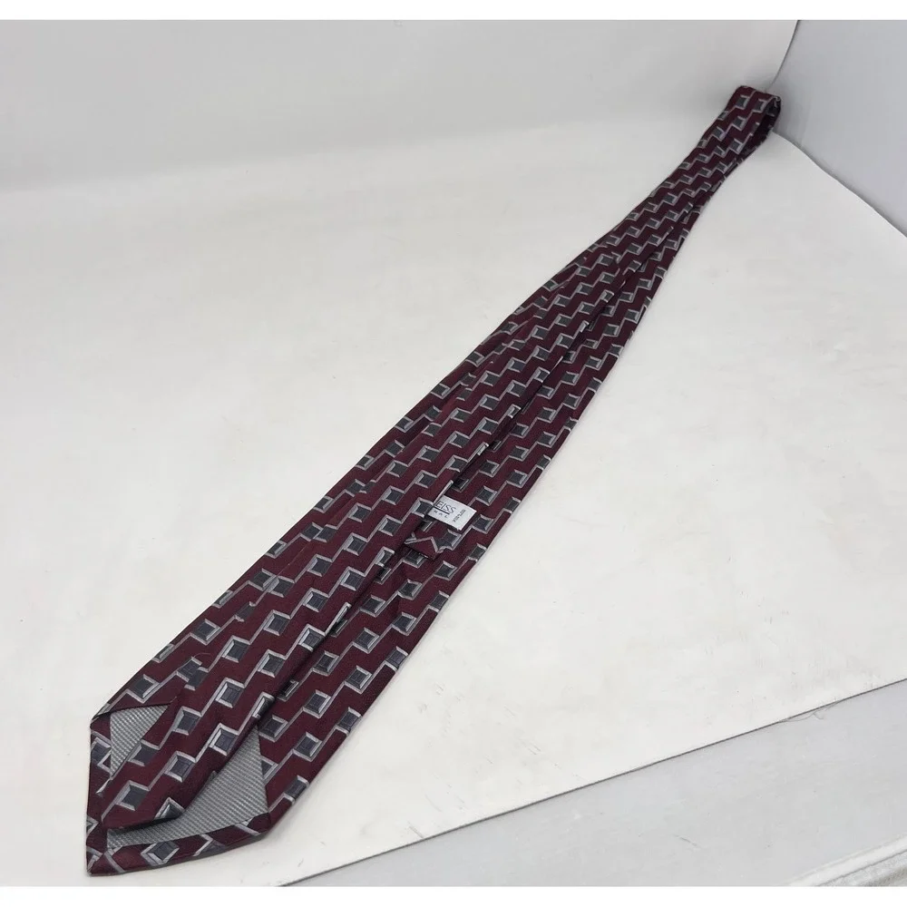 Joseph & Feiss International 100% Silk Men's Tie Geometric X-Long‎
